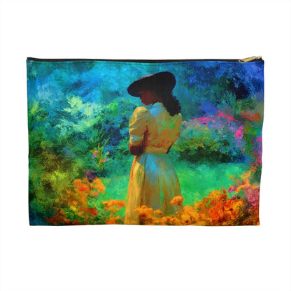 Psychedelic Garden Accessory Pouch - Afrocentric Art by The Trini Gee