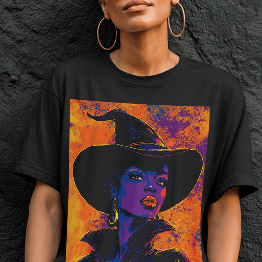 Purple Witch Shirt - Afrocentric Art by The Trini Gee
