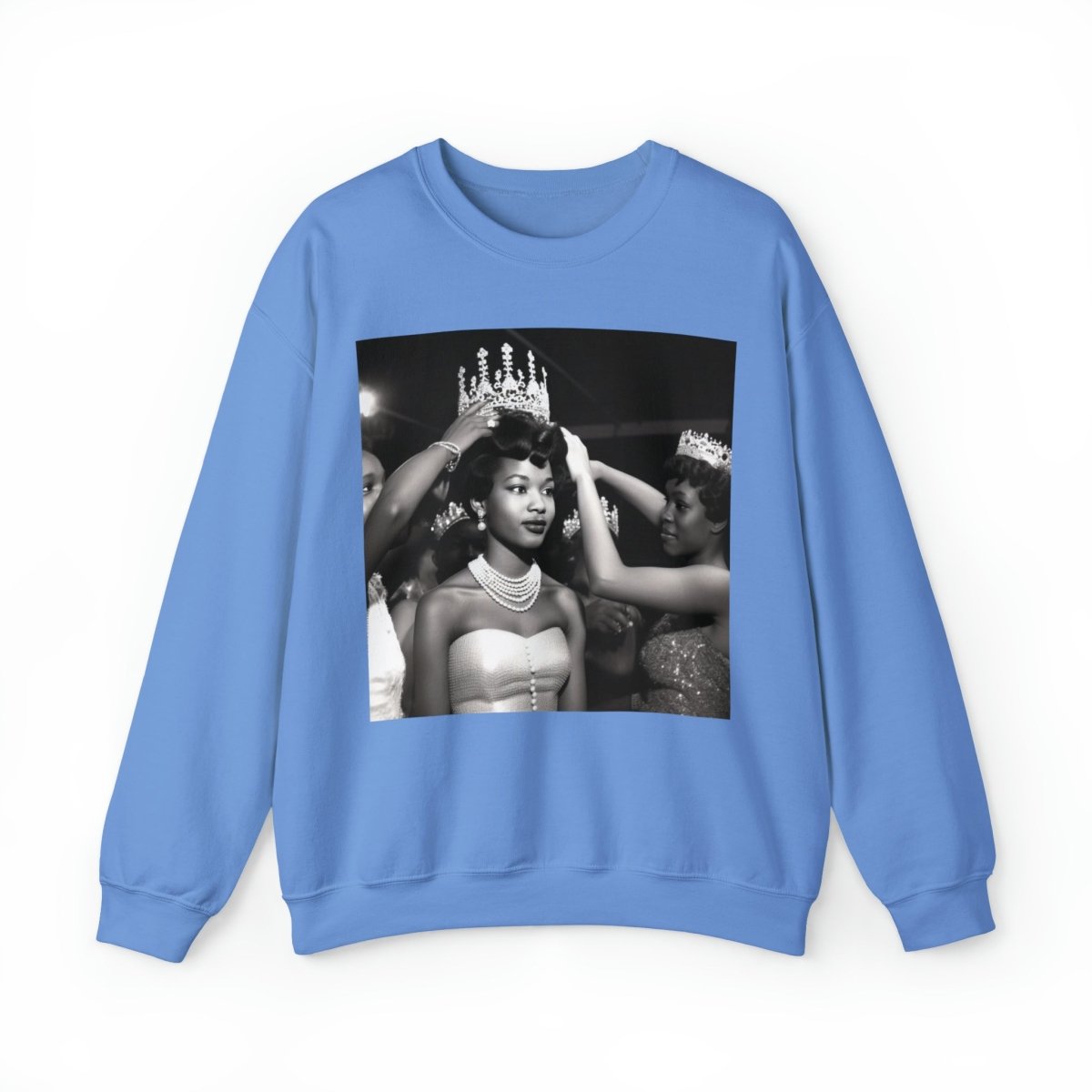 Queen Crowned Sweatshirt - Afrocentric Art by The Trini Gee