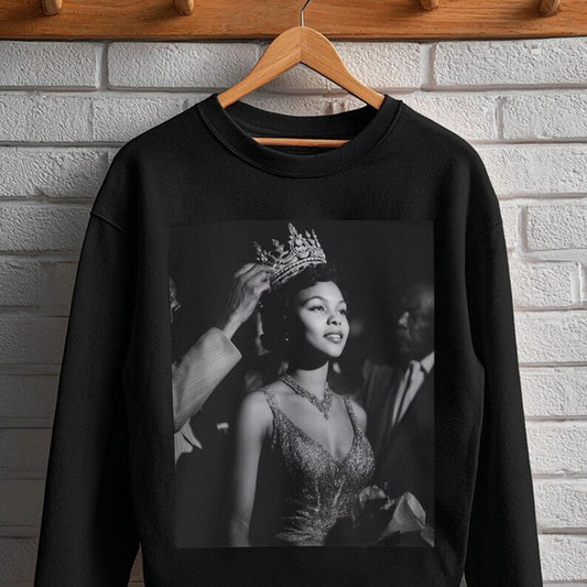 Queen Crowned Sweatshirt - Afrocentric Art by The Trini Gee