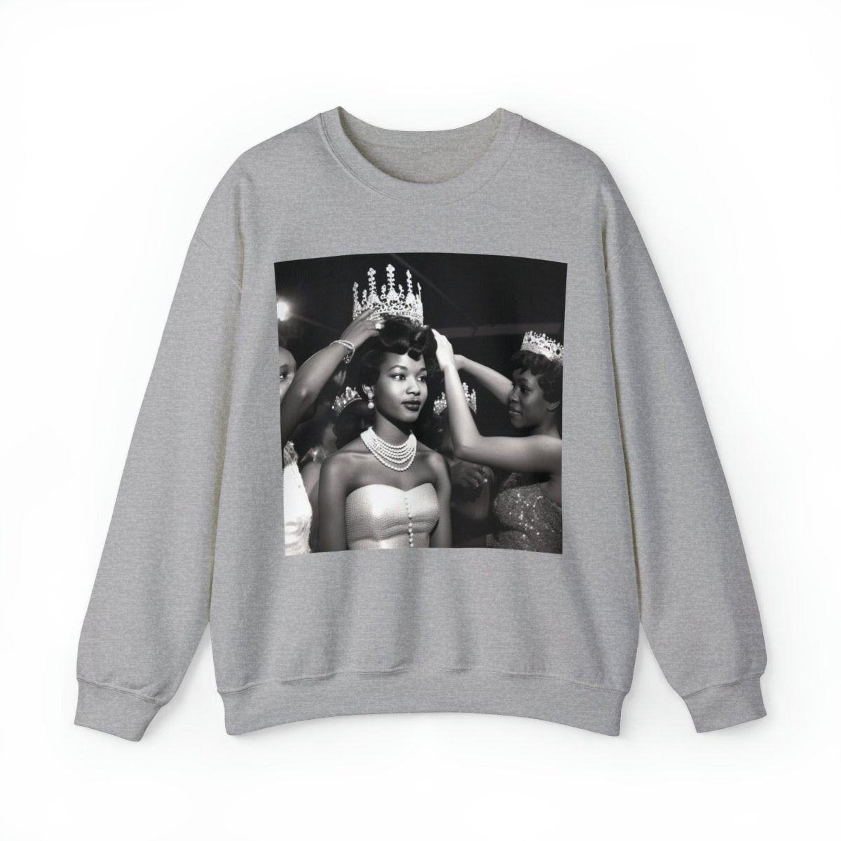 Queen Crowned Sweatshirt - Afrocentric Art by The Trini Gee