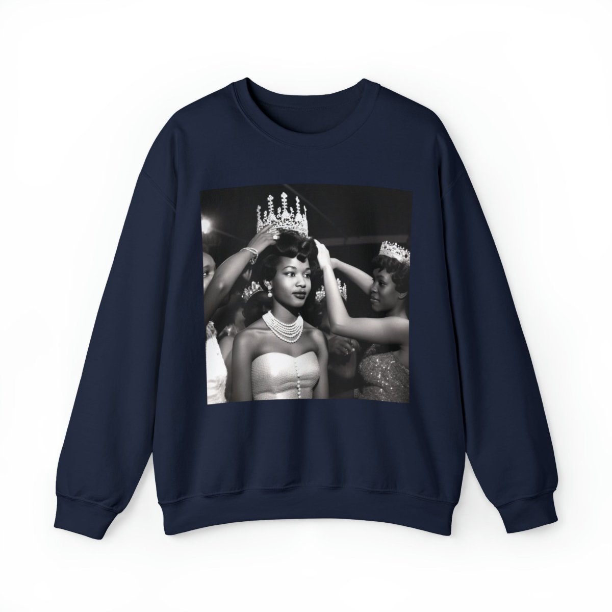 Queen Crowned Sweatshirt - Afrocentric Art by The Trini Gee