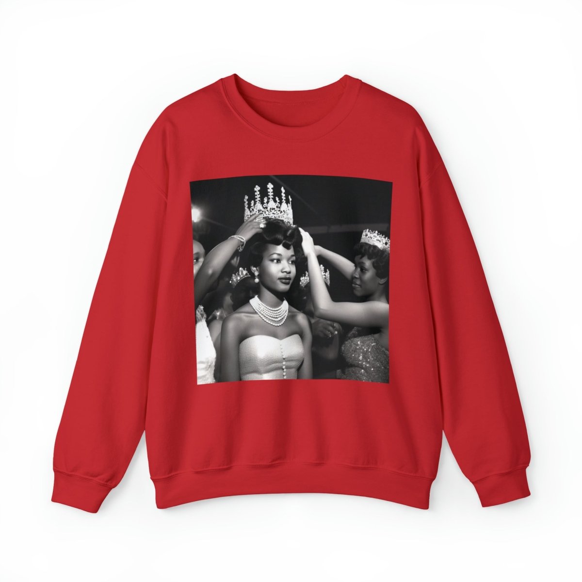 Queen Crowned Sweatshirt - Afrocentric Art by The Trini Gee