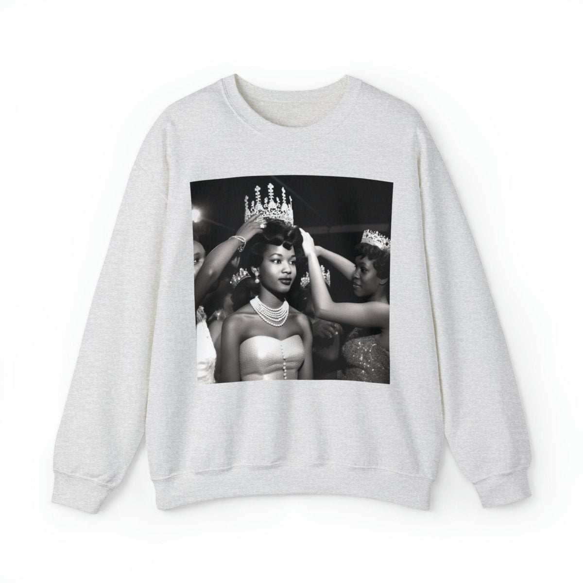 Queen Crowned Sweatshirt - Afrocentric Art by The Trini Gee