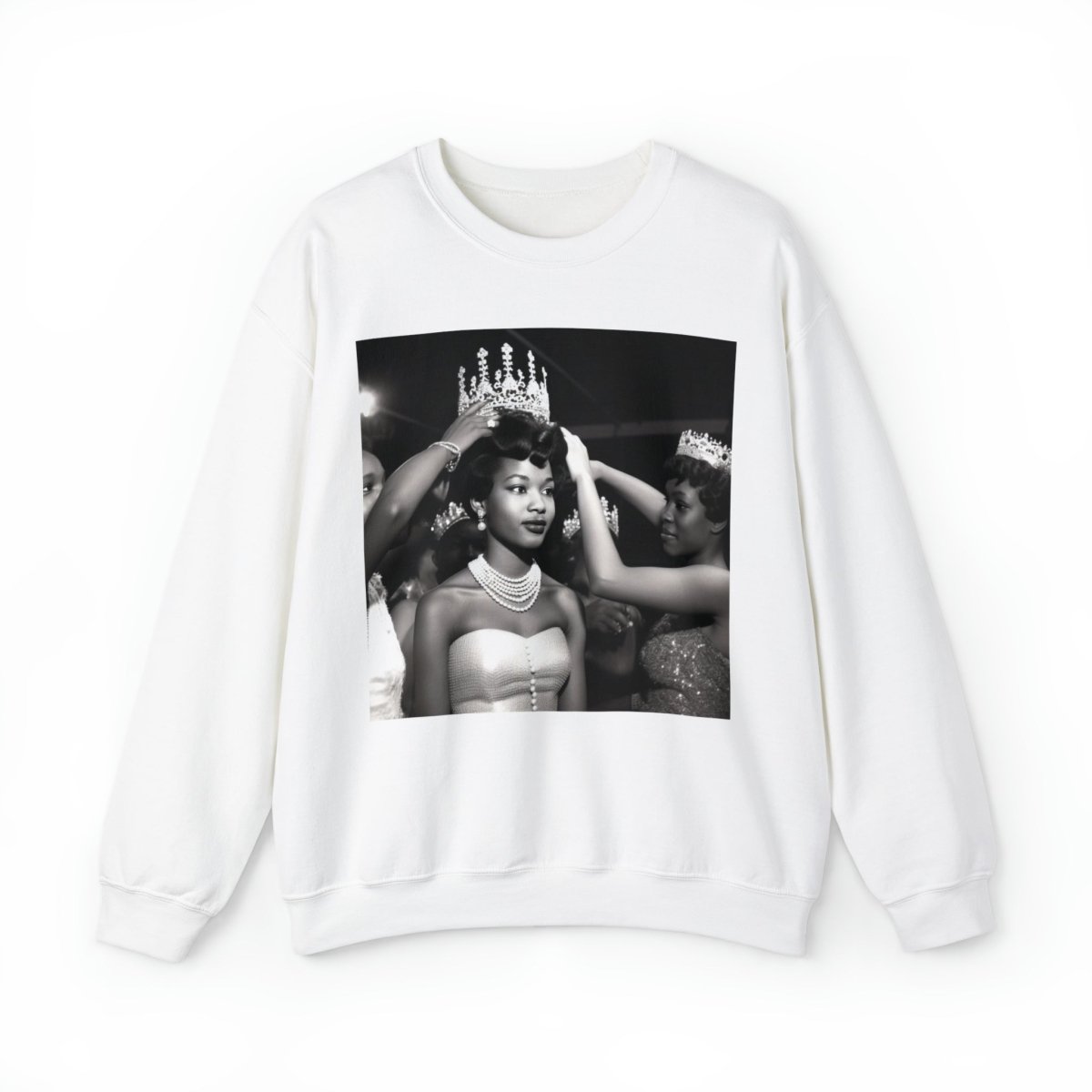 Queen Crowned Sweatshirt - Afrocentric Art by The Trini Gee