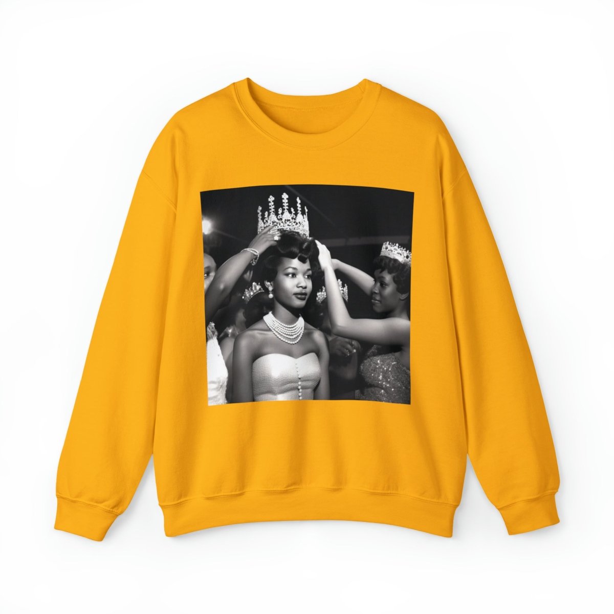 Queen Crowned Sweatshirt - Afrocentric Art by The Trini Gee