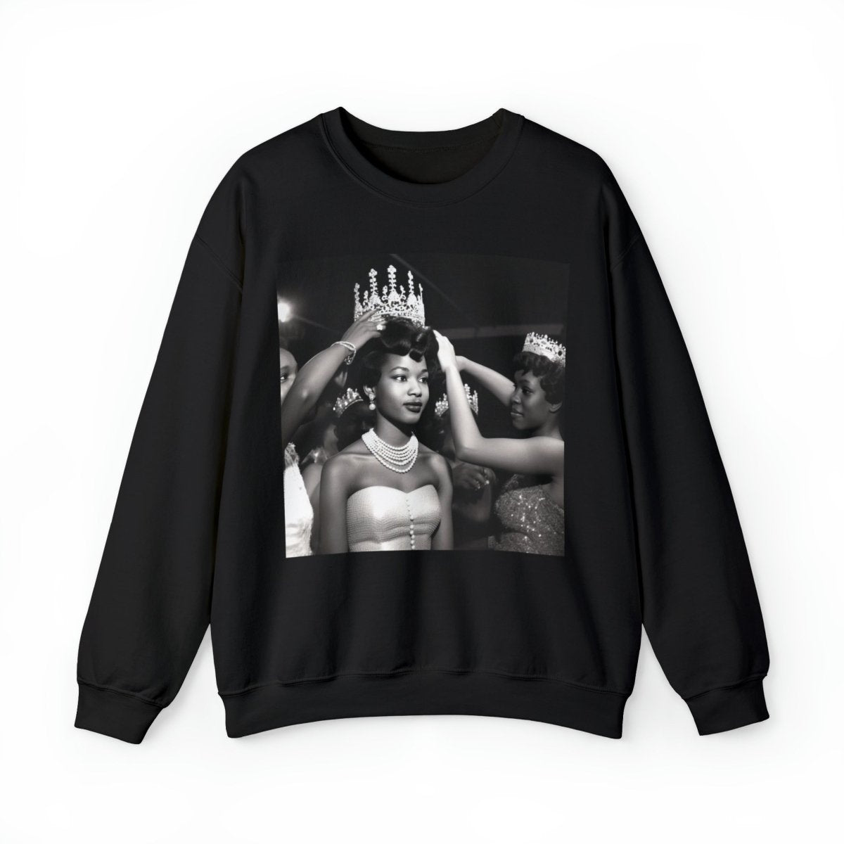 Queen Crowned Sweatshirt - Afrocentric Art by The Trini Gee