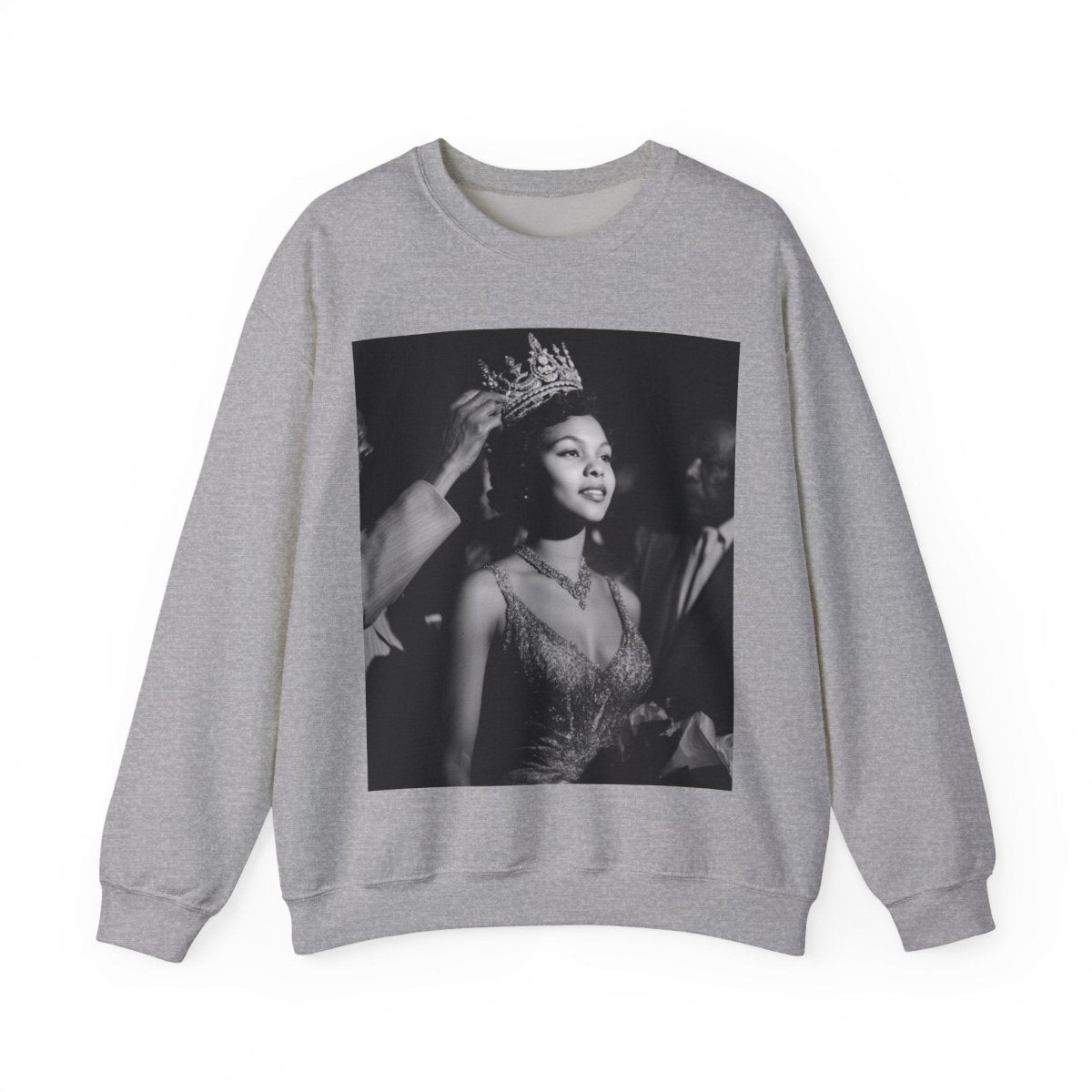 Queen Crowned Sweatshirt - Afrocentric Art by The Trini Gee