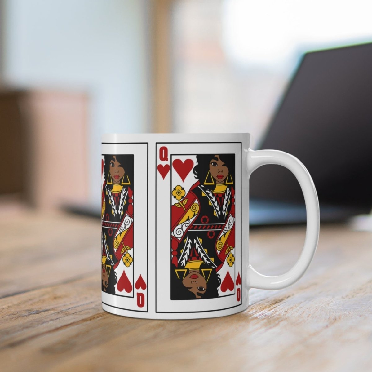 Queen of Hearts Mug - Afrocentric Art by The Trini Gee
