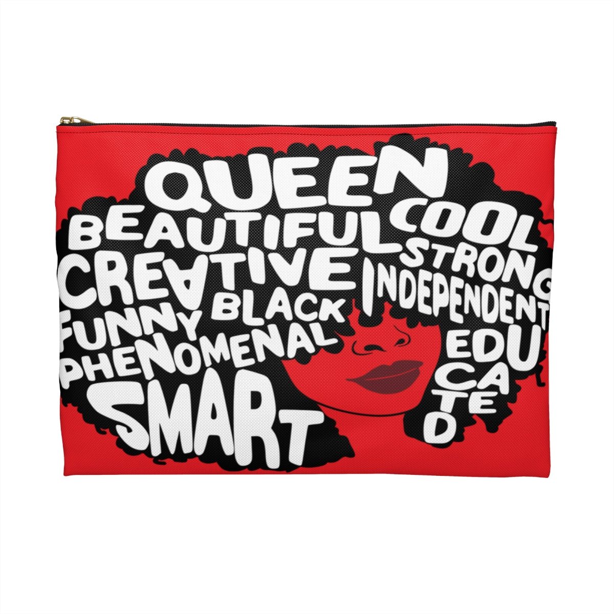 Queen Words Pouch - Afrocentric Art by The Trini Gee