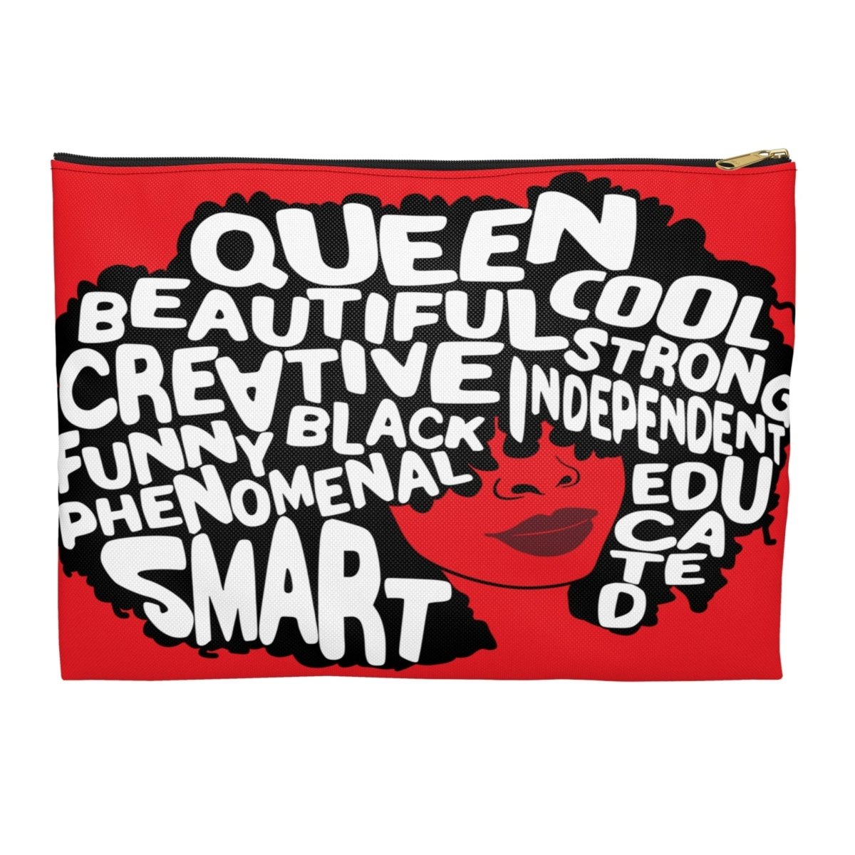Queen Words Pouch - Afrocentric Art by The Trini Gee