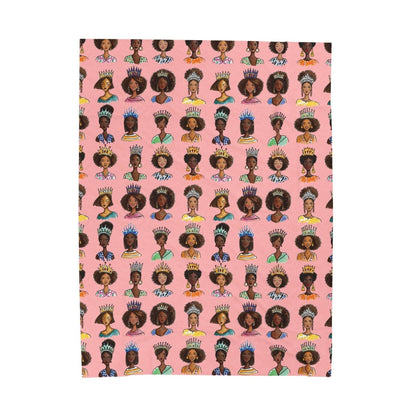 Queens Crowned Blanket - Afrocentric Art by The Trini Gee