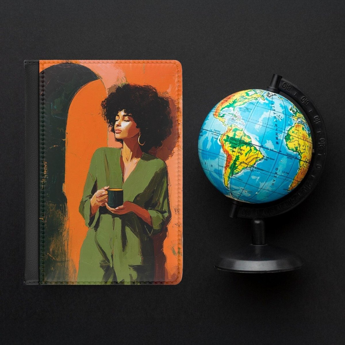 Quiet Confidence Passport Cover - Afrocentric Art by The Trini Gee