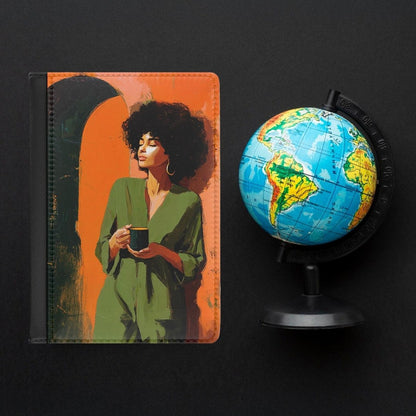Quiet Confidence Passport Cover - Afrocentric Art by The Trini Gee