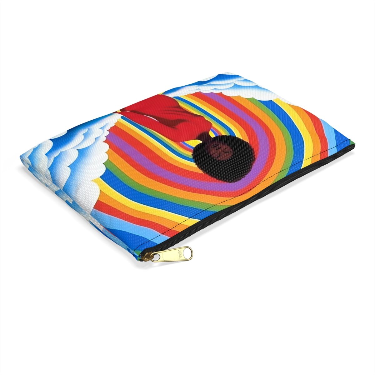 Rainbow Afro Accessory Pouch - Afrocentric Art by The Trini Gee