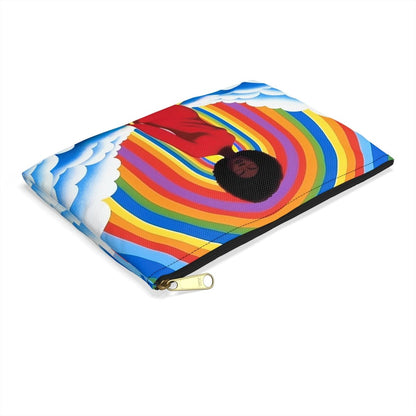 Rainbow Afro Accessory Pouch - Afrocentric Art by The Trini Gee