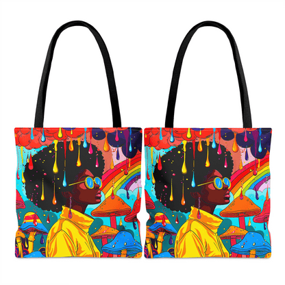 Rainbow Drippy Tote Bag - The Trini Gee