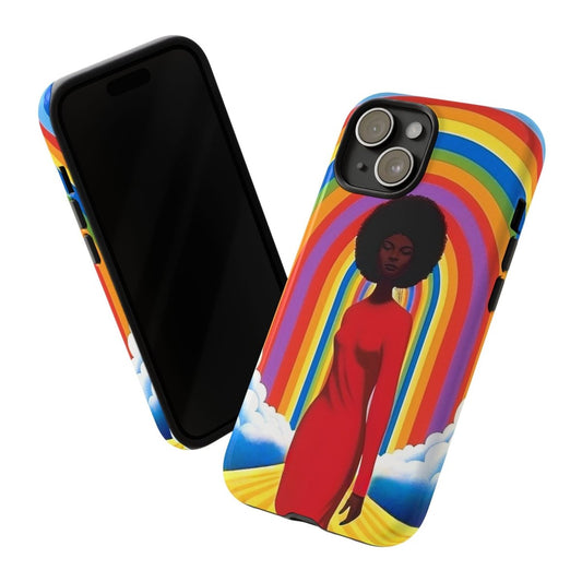 Rainbow Phone Case - Afrocentric Art by The Trini Gee