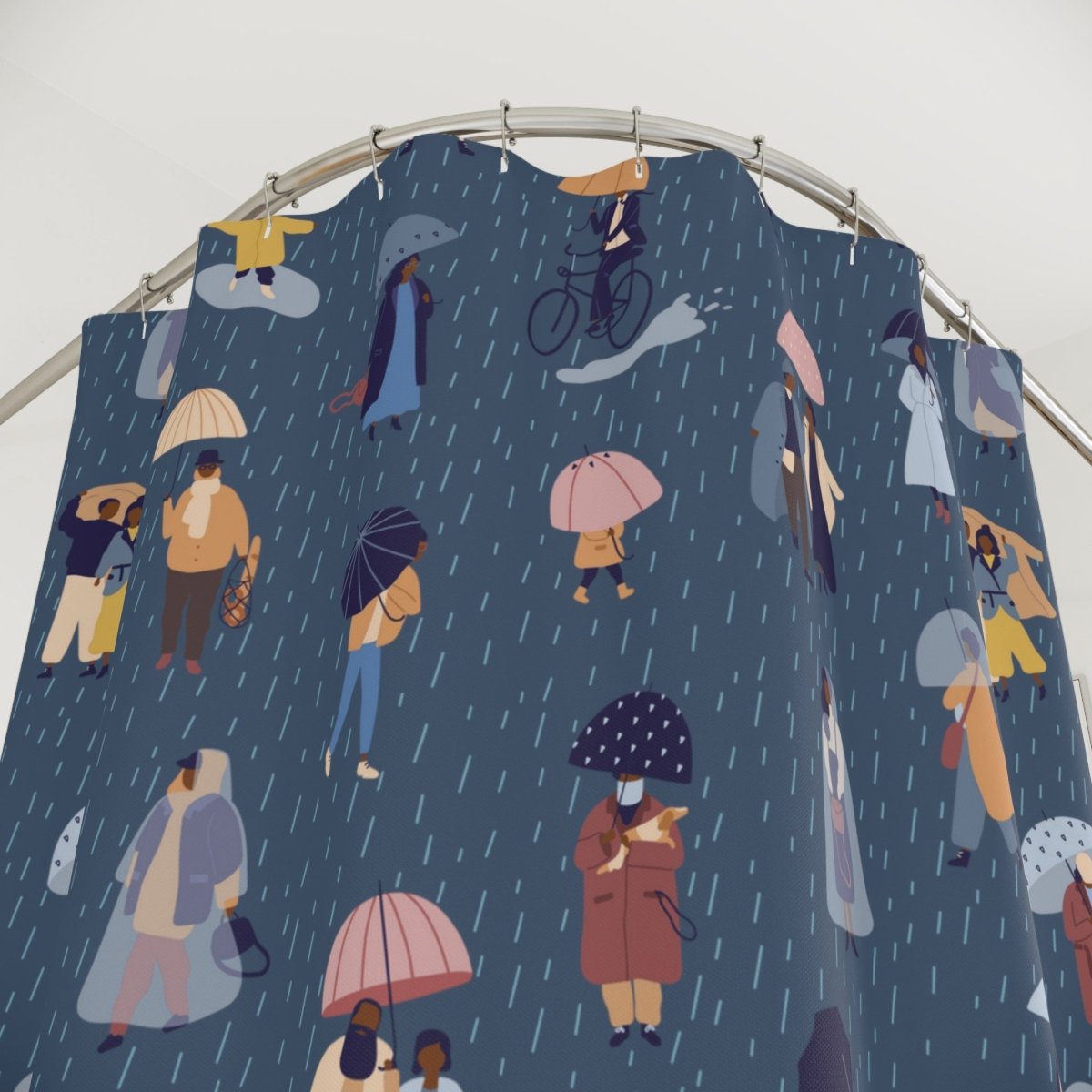 Rainy Day Shower Curtain - Afrocentric Art by The Trini Gee