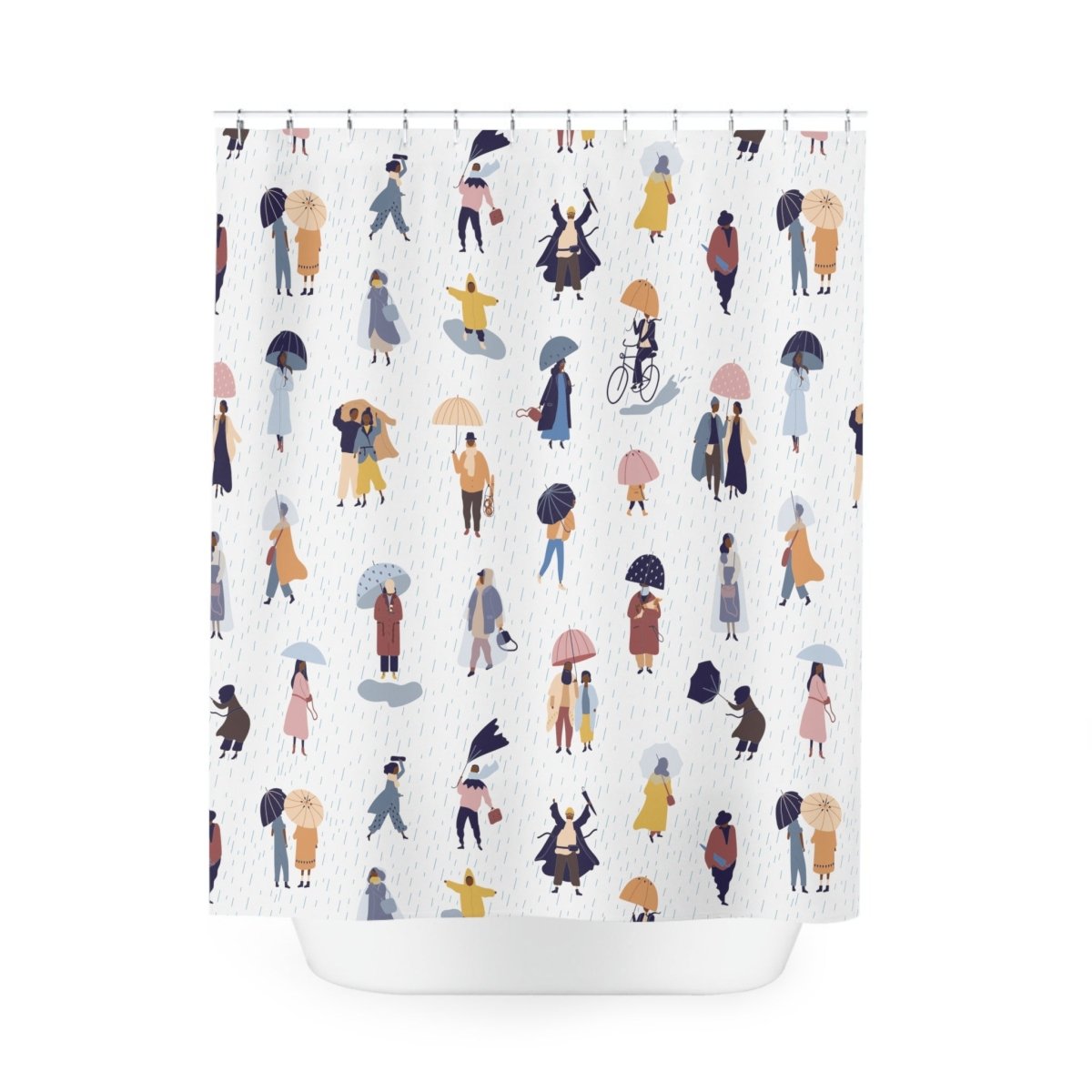 Rainy Day Shower Curtain - Afrocentric Art by The Trini Gee