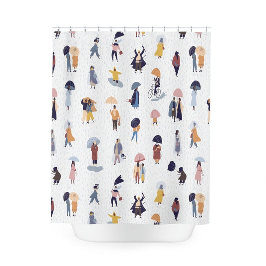 Rainy Day Shower Curtain - Afrocentric Art by The Trini Gee