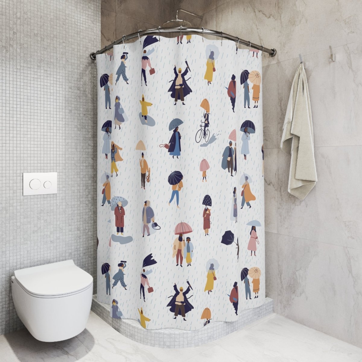 Rainy Day Shower Curtain - Afrocentric Art by The Trini Gee