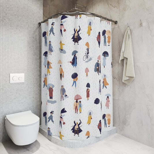 Rainy Day Shower Curtain - Afrocentric Art by The Trini Gee