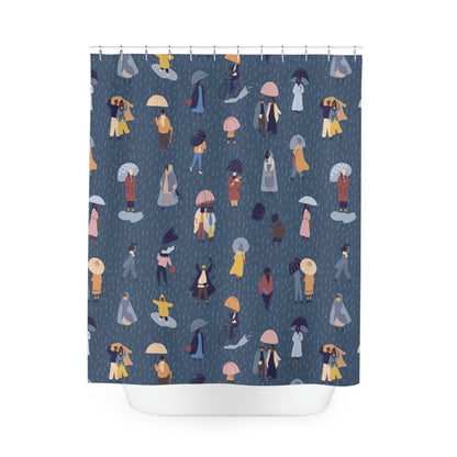 Rainy Day Shower Curtain - Afrocentric Art by The Trini Gee