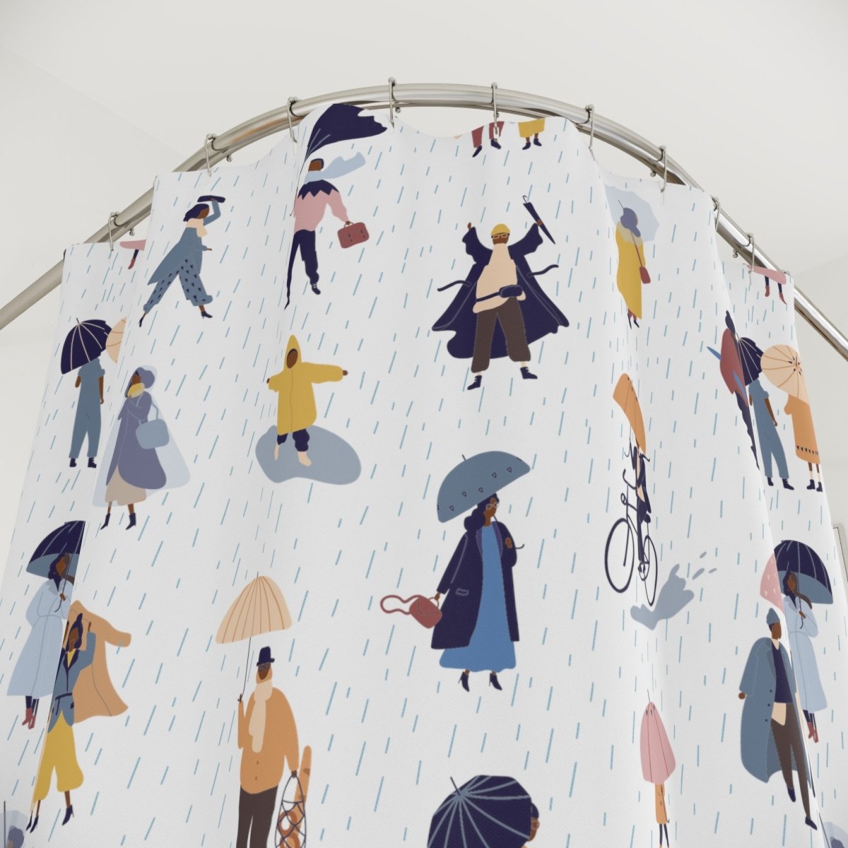 Rainy Day Shower Curtain - Afrocentric Art by The Trini Gee