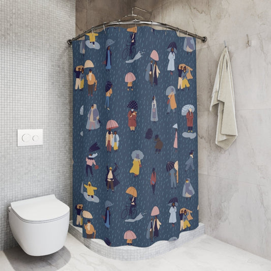 Rainy Day Shower Curtain - Afrocentric Art by The Trini Gee