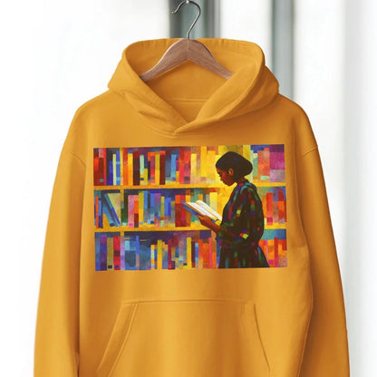 Reading Girl Hoodie - Afrocentric Art by The Trini Gee