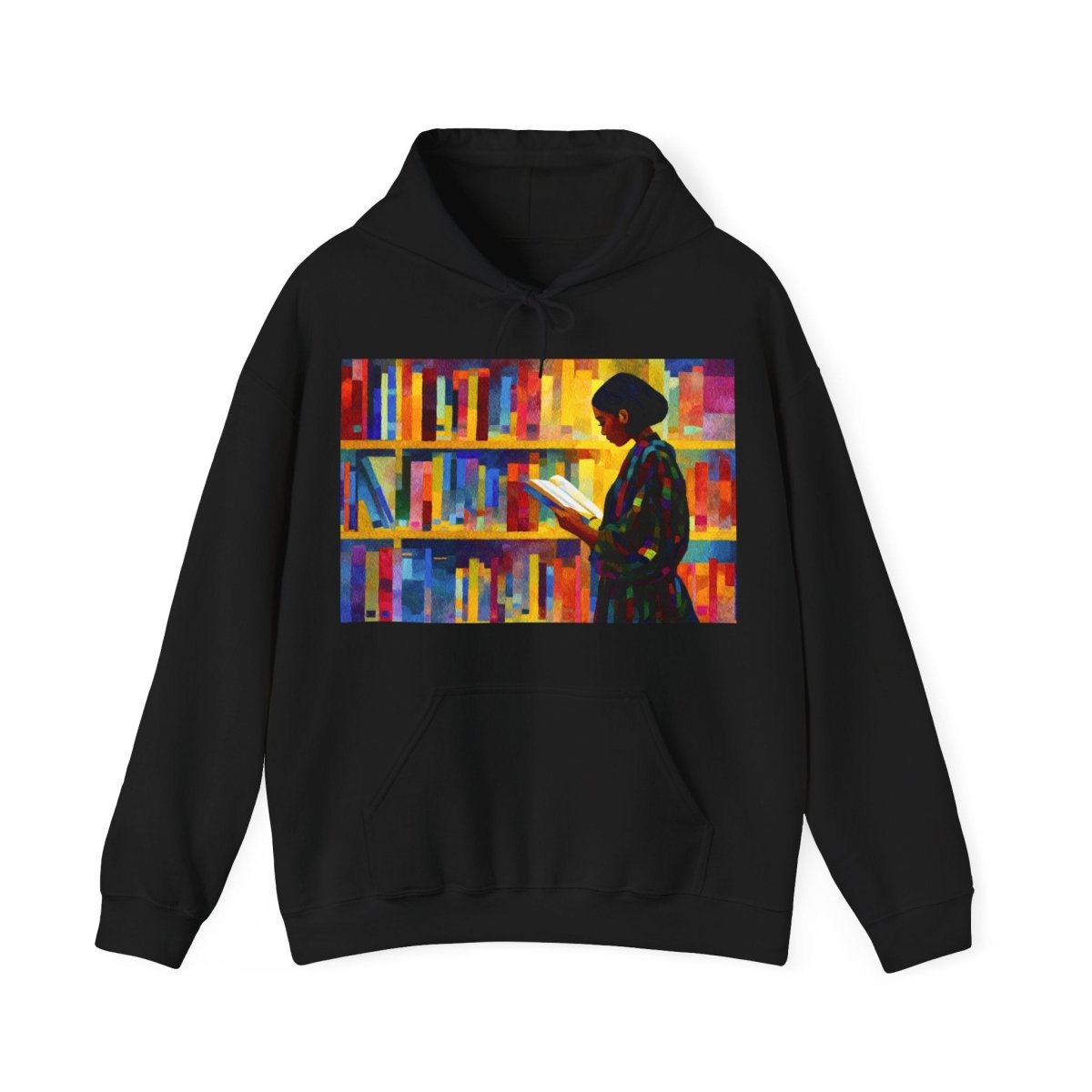Reading Girl Hoodie - Afrocentric Art by The Trini Gee