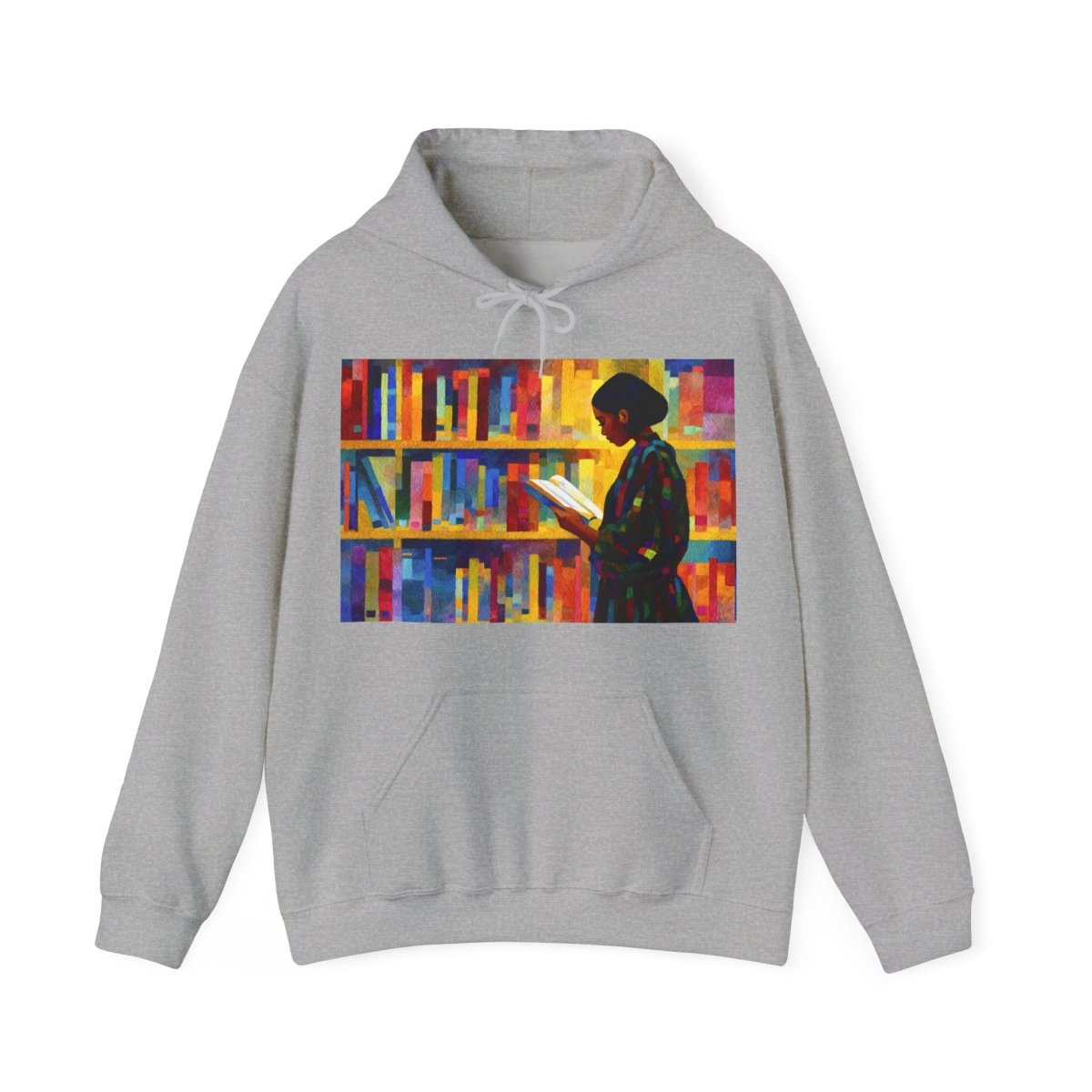 Reading Girl Hoodie - Afrocentric Art by The Trini Gee