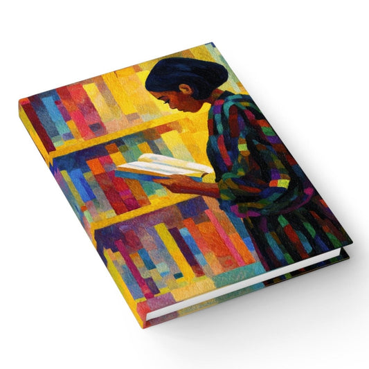Reading Girl Journal - Afrocentric Art by The Trini Gee