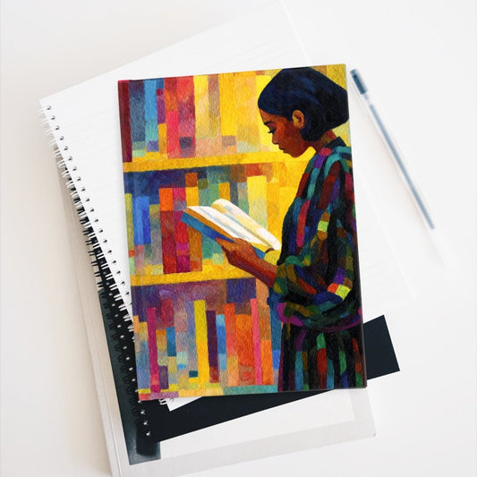 Reading Girl Journal - Afrocentric Art by The Trini Gee