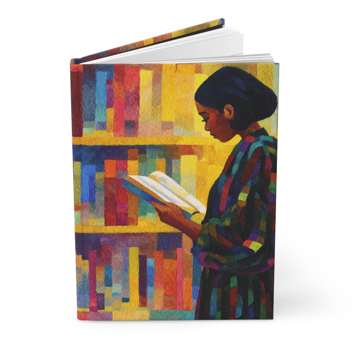 Reading Girl Journal - Afrocentric Art by The Trini Gee