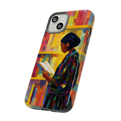 Reading Girl Phone Case - Afrocentric Art by The Trini Gee