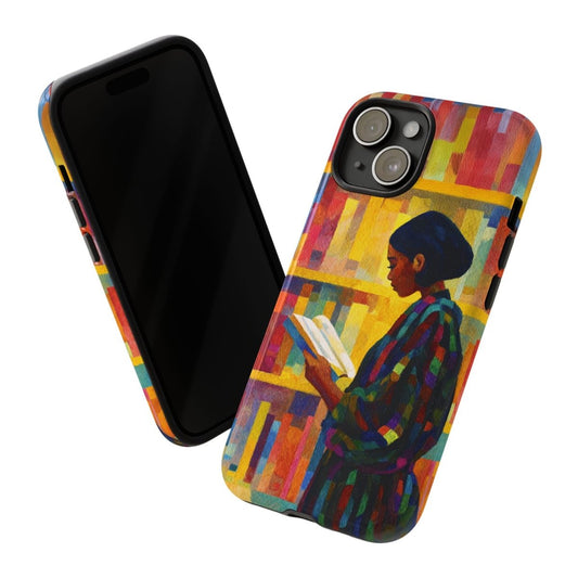 Reading Girl Phone Case - Afrocentric Art by The Trini Gee