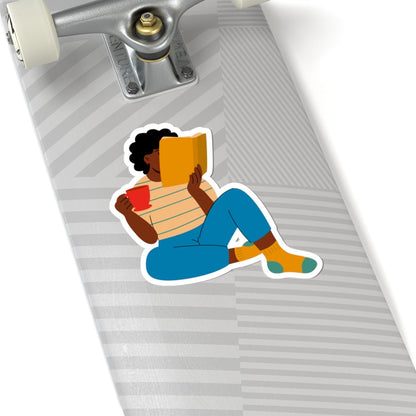 Reading Girl Sticker - The Trini Gee
