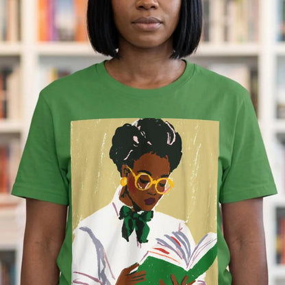 Reading Lady Shirt - Afrocentric Art by The Trini Gee