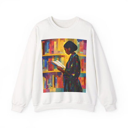 Reading Woman Sweatshirt - Afrocentric Art by The Trini Gee
