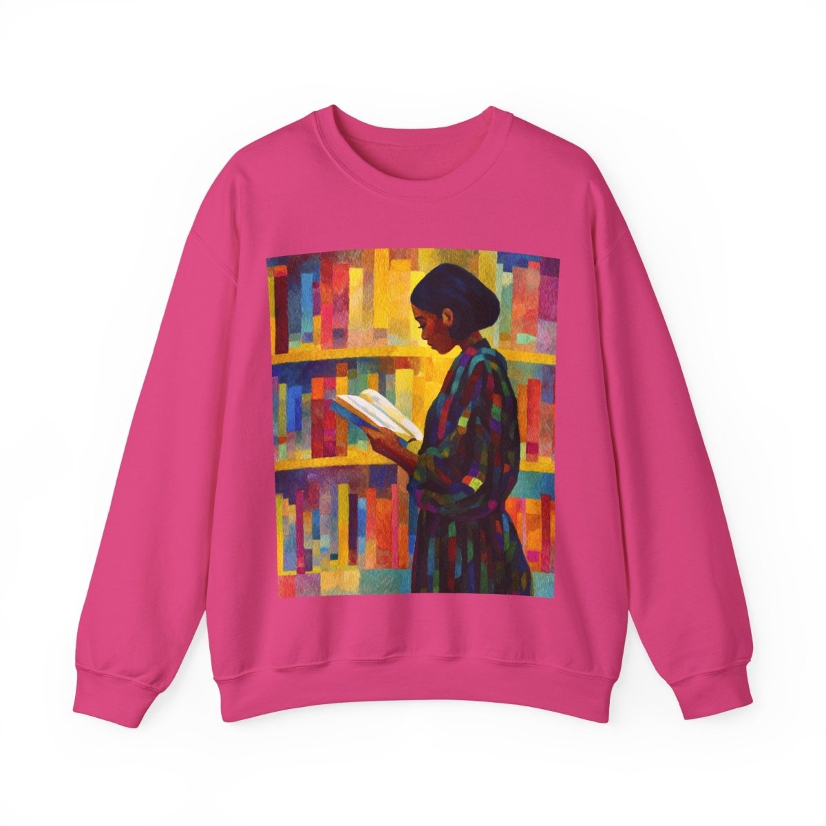Reading Woman Sweatshirt - Afrocentric Art by The Trini Gee