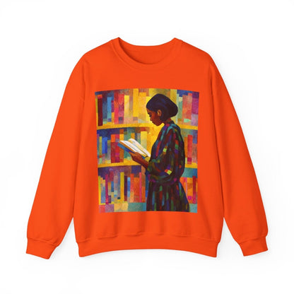 Reading Woman Sweatshirt - Afrocentric Art by The Trini Gee