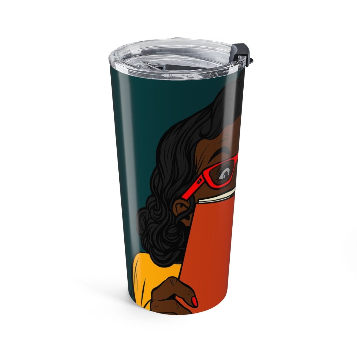 Reading Woman Tumbler - Afrocentric Art by The Trini Gee