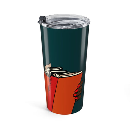 Reading Woman Tumbler - Afrocentric Art by The Trini Gee