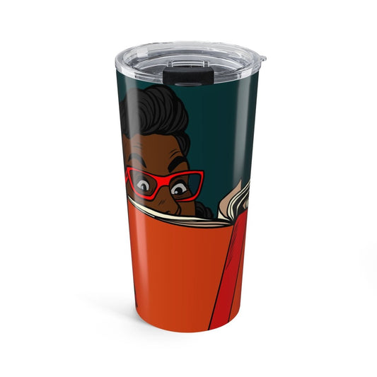 Reading Woman Tumbler - Afrocentric Art by The Trini Gee