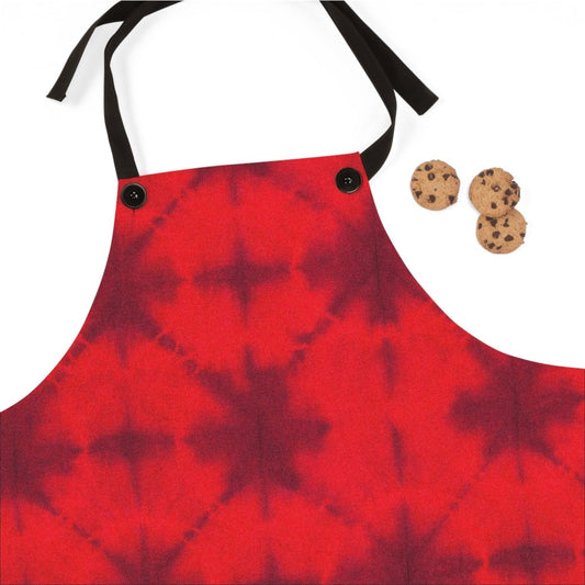 Red Tie - Dye Apron - The Trini Gee
