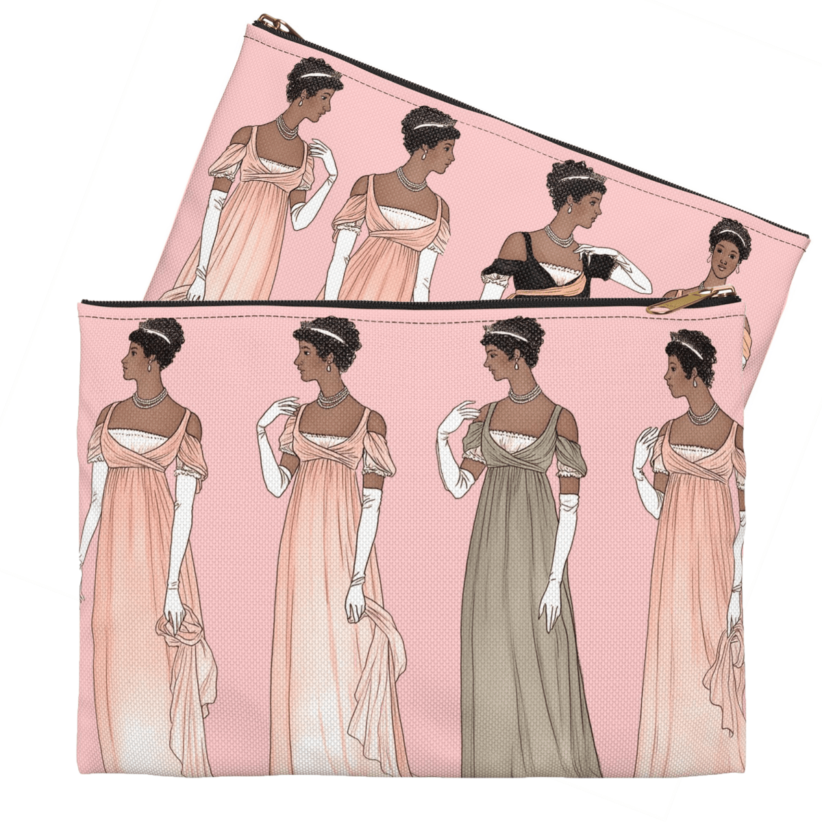 Regency Ladies Accessory Pouch - Afrocentric Art by The Trini Gee
