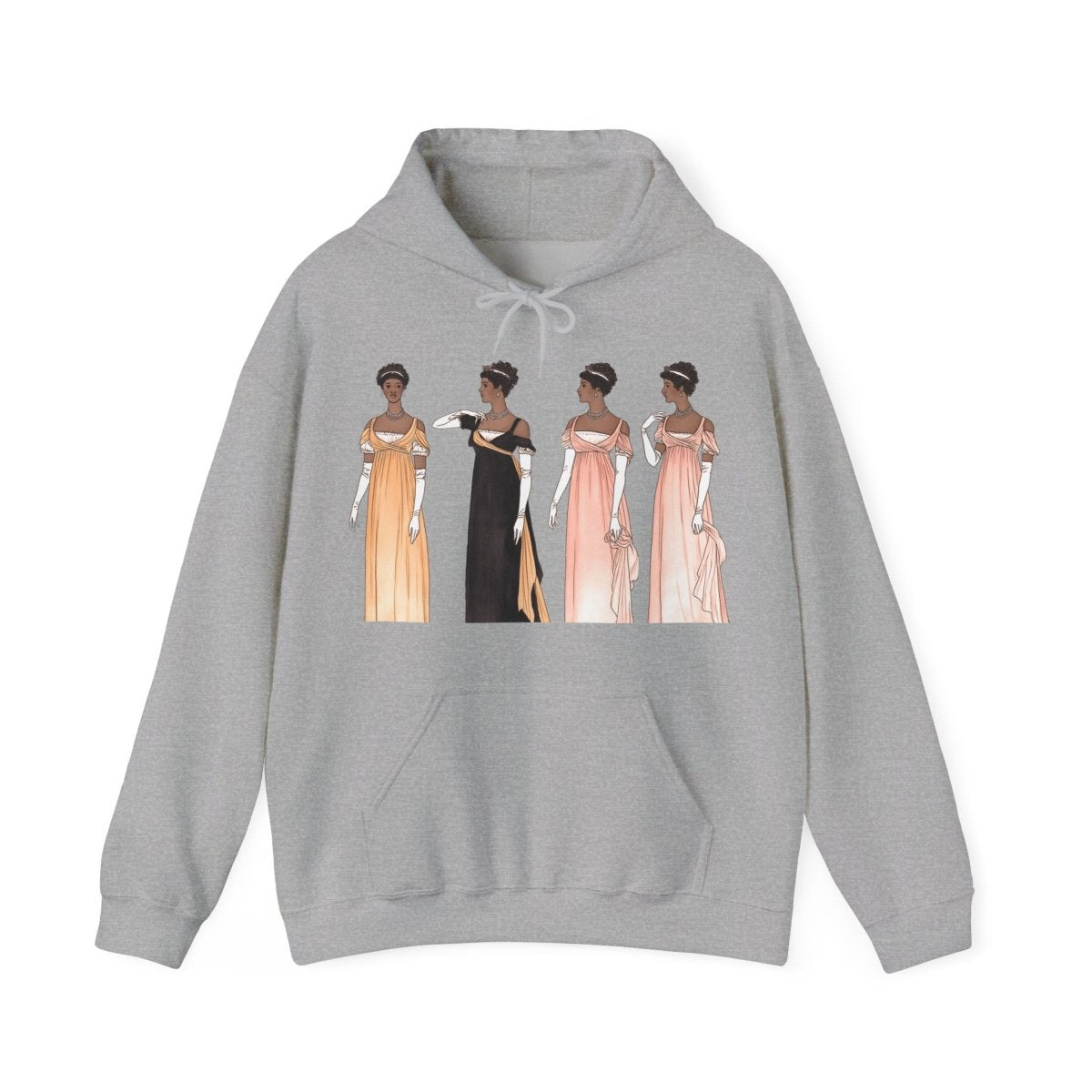 Regency Ladies Hoodie - Afrocentric Art by The Trini Gee