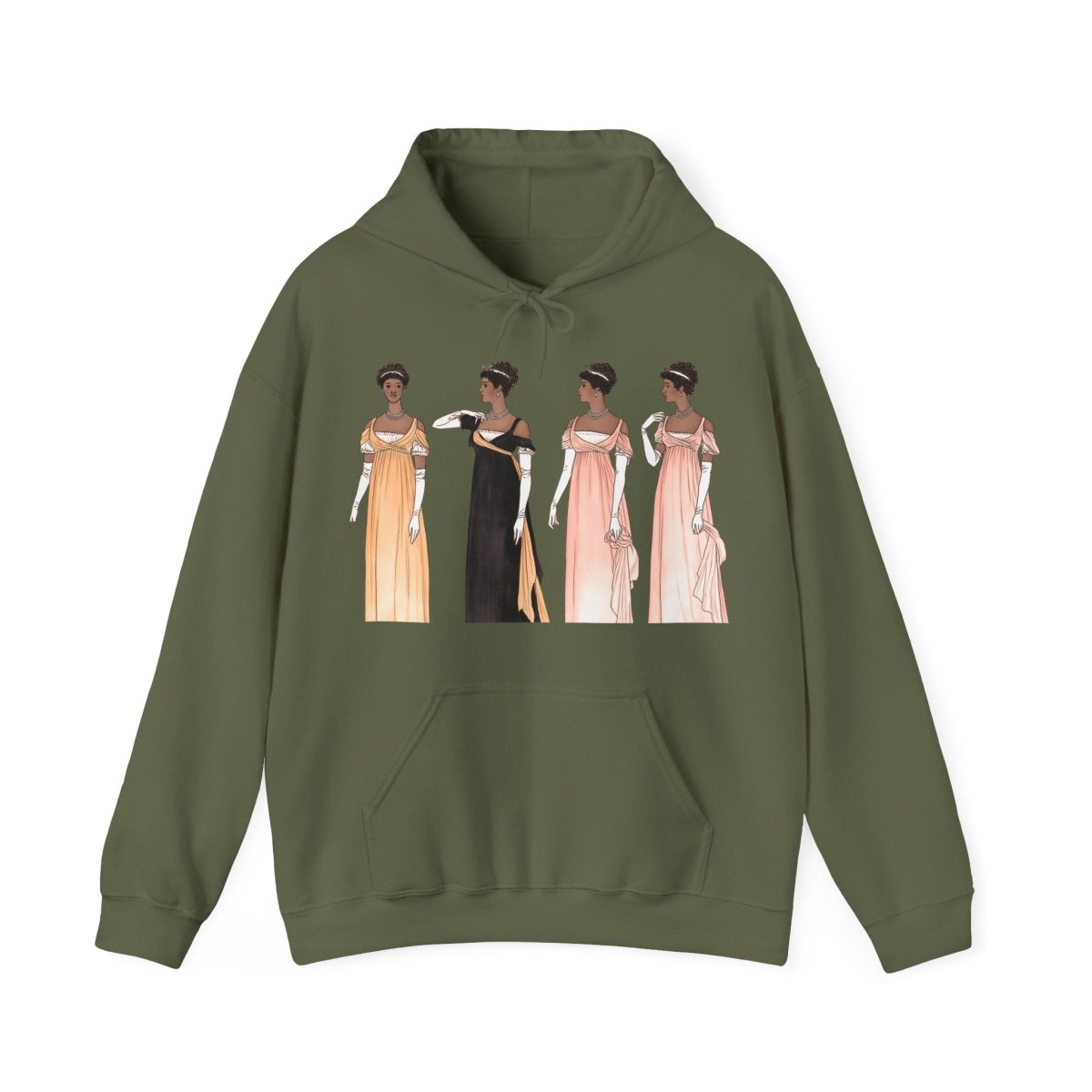 Regency Ladies Hoodie - Afrocentric Art by The Trini Gee
